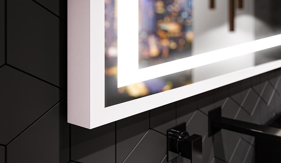 Industrieller LED-Spiegel im Loft-Stil – badspiegel mit beleuchtung | ARTFORMA