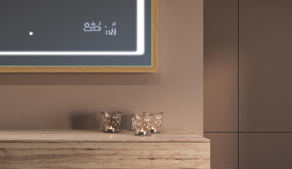 Rahmenspiegel im Loft-Look mit Beleuchtung – beleuchteter spiegel | ARTFORMA