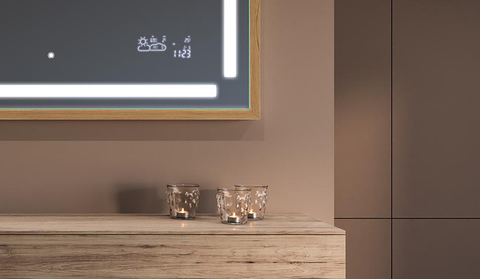 Rahmenspiegel im Loft-Look mit Beleuchtung – beleuchteter spiegel | ARTFORMA