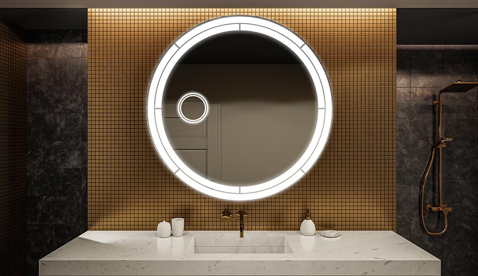 Kreisförmiger Badezimmer-Spiegel mit LED-Beleuchtung – badezimmerspiegel | ARTFORMA