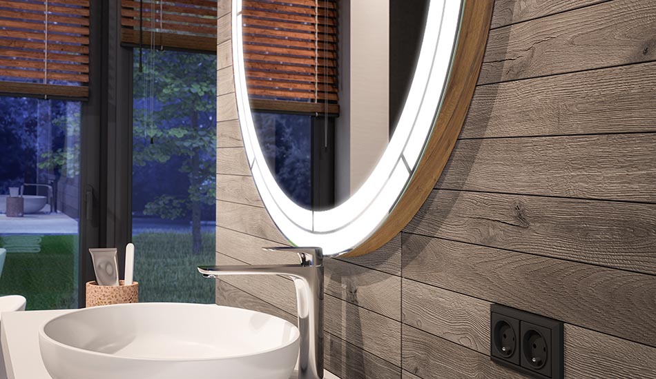 Runder LED-Spiegel mit sanfter Hintergrundbeleuchtung – runder spiegel mit licht | ARTFORMA