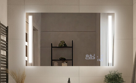 Rechteckige klassische Spiegel mit Beleuchtung