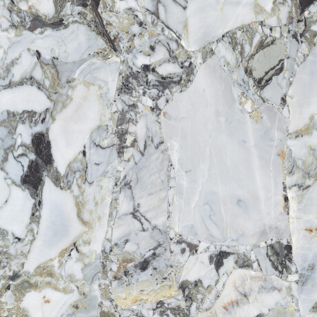 Bodenfliesen 120x120, weißer Marmor mit goldenen Adern, glänzend, A4H1120 Bellezza Bianca #3