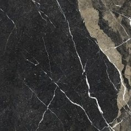 Glasierte Feinsteinzeugfliesen für den Boden „Pierre Black“, 120 x 120 cm, schwarz glänzend mit goldener Ader, rektifiziert, A4H197 #22