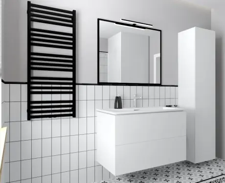 Keramikfliese für die Wand, 10 x 20, weiß matt, flach, A4H23 Blanco Mate
