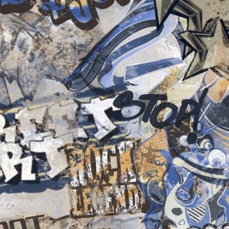 Glasierte Feinsteinzeugfliesen für den Boden, 120 x 280 cm, mattgrau, rektifiziert, A4H248 City Graffiti Grey #6