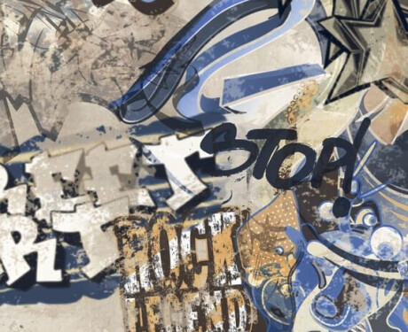 Glasierte Feinsteinzeugfliesen für den Boden, großformatig, 120 x 280 cm, beige, matt, rektifiziert, A4H255 City Graffiti Beige