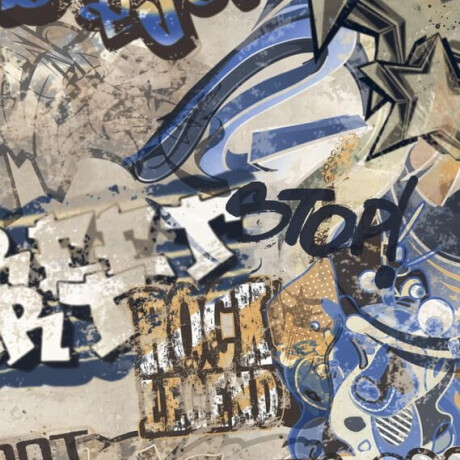 Glasierte Feinsteinzeugfliesen für den Boden, großformatig, 120 x 280 cm, beige, matt, rektifiziert, A4H255 City Graffiti Beige #1