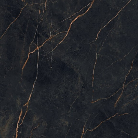 Feinsteinzeug „Bookmatch“ 120 x 280, schwarzer Marmor mit goldenen Adern, glänzend, A4H473 Sant Loreno #1