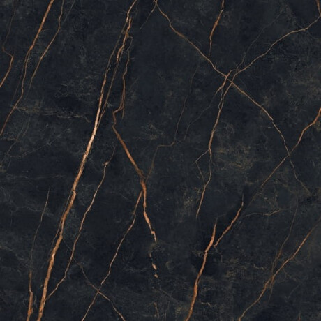 Feinsteinzeug „Bookmatch“ 120 x 280, schwarzer Marmor mit goldenen Adern, glänzend, A4H473 Sant Loreno #6