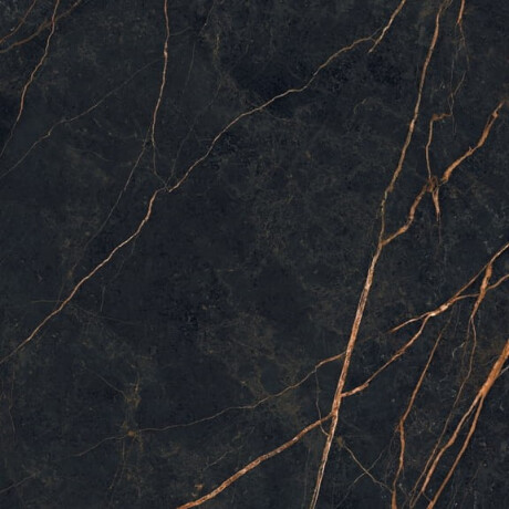 Feinsteinzeug „Bookmatch“ 120 x 280, schwarzer Marmor mit goldenen Adern, glänzend, A4H473 Sant Loreno #7