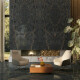 Feinsteinzeug „Bookmatch“ 120 x 280, schwarzer Marmor mit goldenen Adern, glänzend, A4H473 Sant Loreno #8