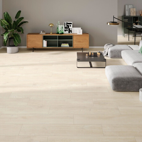 Holzoptik-Feinsteinzeug für den Boden, 30 x 150, in der Farbe Hellbernstein, matt, A4H638 Amberly Light #2
