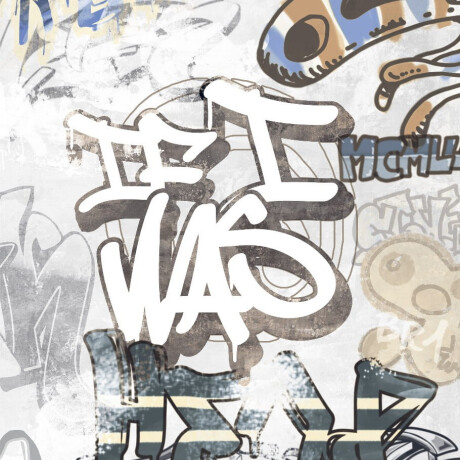 Glasierte Feinsteinzeugfliesen für den Boden, 120 x 280 cm, mattgrau, rektifiziert, A4H640 City Graffiti White #2