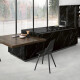 Großformatige Feinsteinzeugfliesen 120 x 280, schwarzer Marmor mit weißen Adern, glänzend, A4H687 Markina Black #7