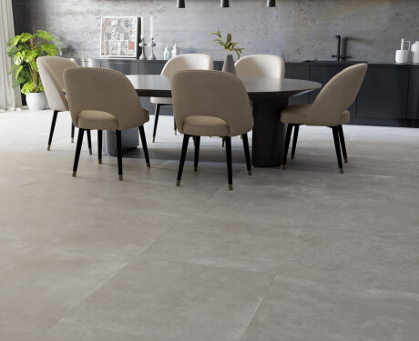 Großformatige Feinsteinzeugfliesen 120 x 280, Beton-Grau matt, A4H763 Louft Ash