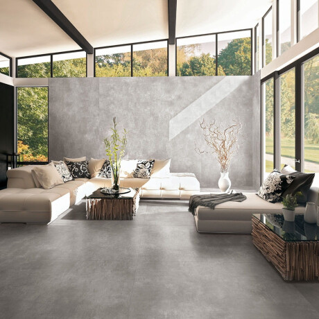 Großformatige Feinsteinzeugfliesen 120 x 280, Beton-Grau matt, A4H763 Louft Ash #4