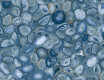 Großformatige Feinsteinzeugfliesen 120x280, blau-agatfarben, glänzend, A4H832 Aghatina Azul