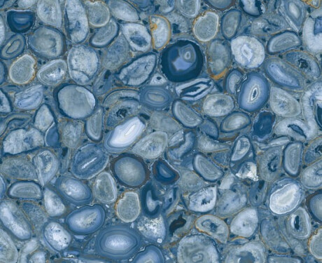 Großformatige Feinsteinzeugfliesen 120x280, blau-agatfarben, glänzend, A4H832 Aghatina Azul