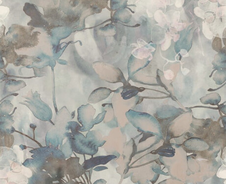 Wandfliesen 60 x 120 cm, grau mit Blumenmustern, matt, A4H921 Jam