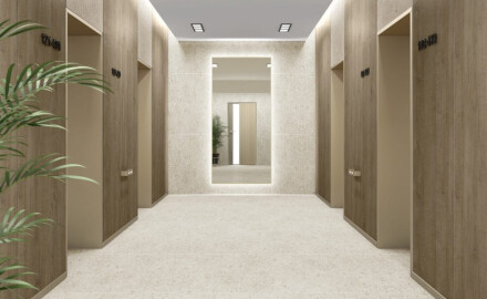 Glasierte Feinsteinzeugfliesen für den Boden, 60 x 120, Sand, matt, rektifiziert, A4H96, Terrazzo