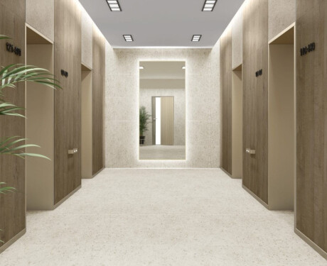 Glasierte Feinsteinzeugfliesen für den Boden, 60 x 120, Sand, matt, rektifiziert, A4H96, Terrazzo
