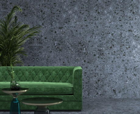 Glasierte Feinsteinzeugfliesen für den Boden, 60 x 120, Anthrazit matt, rektifiziert, A4H98, Terrazzo