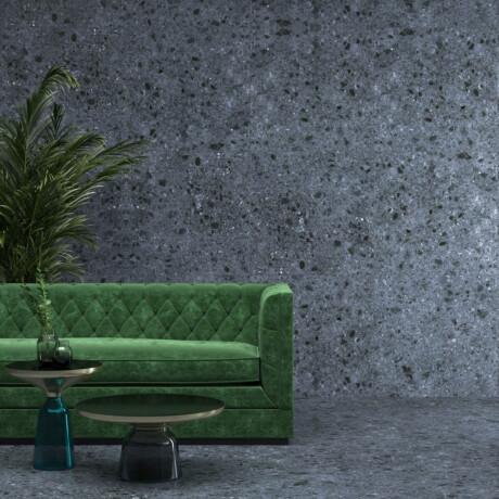Glasierte Feinsteinzeugfliesen für den Boden, 60 x 120, Anthrazit matt, rektifiziert, A4H98, Terrazzo #1