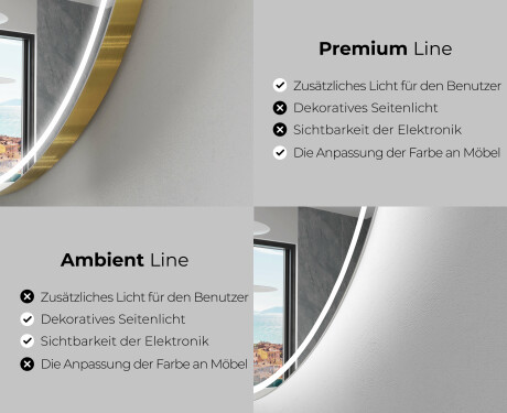 Unregelmäßiger Spiegel mit LED Beleuchtung EG223 #2