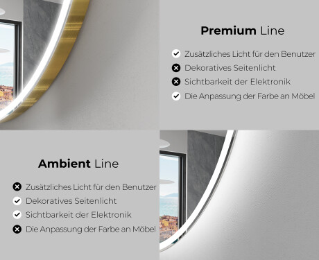 Wandspiegel Beleuchtet unregelmäßige Form F222 #2