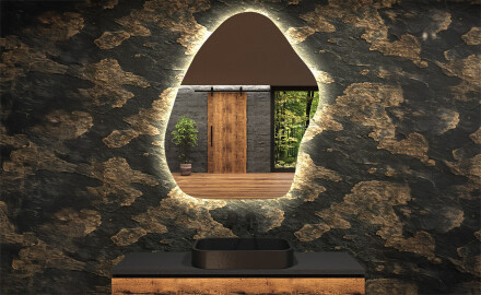 Unregelmäßiger Spiegel mit LED Beleuchtung G221