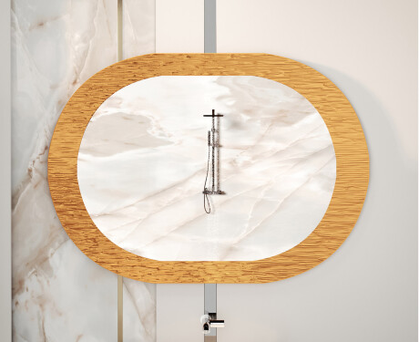 Badezimmerspiegel mit elegantem Metalldekor L289 #5