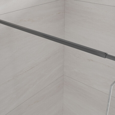 Begehbares Gehäuse transparentes Glas schwarzes Profil #5