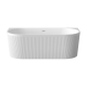 Freistehende geriffelte Badewanne Glamour 170 cm, komplett mit Siphon und Stopfen/Ablauf in Weiß #4