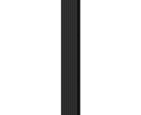 Vertikaler Design-Heizkörper mit Montageset, schwarz
