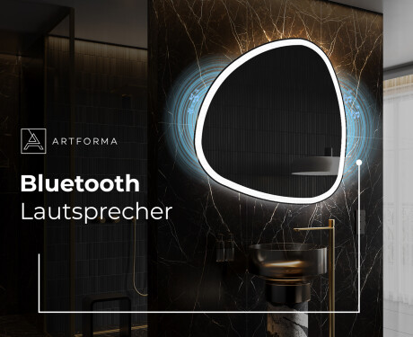 Unregelmäßiger asymmetrischer Spiegel mit LED Beleuchtung J222 #5