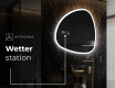 Unregelmäßiger asymmetrischer Spiegel mit LED Beleuchtung J222 #6