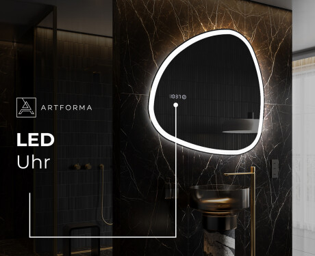 Unregelmäßiger asymmetrischer Spiegel mit LED Beleuchtung J222 #7