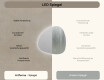 Unregelmäßiger asymmetrischer Spiegel mit LED Beleuchtung 54x54cm mit kaltem LED-Licht 7000K, warmem Licht 3000K oder neutralem Licht 4500K #6