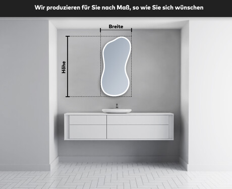 Unregelmäßiger Spiegel mit LED Beleuchtung K222 #4