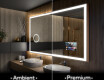Rechteckiger Badspiegel mit LED Beleuchtung L01