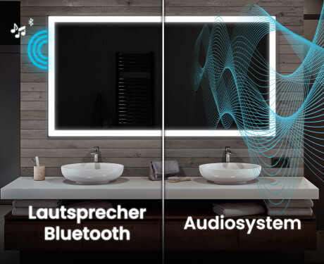 Rechteckiger Badspiegel mit LED Beleuchtung L01 #5