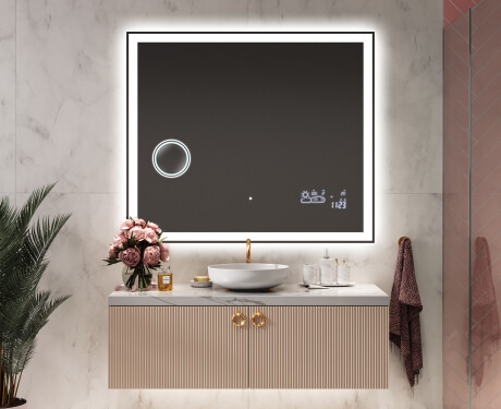 Rechteckiger Badspiegel mit LED Beleuchtung L01 #9