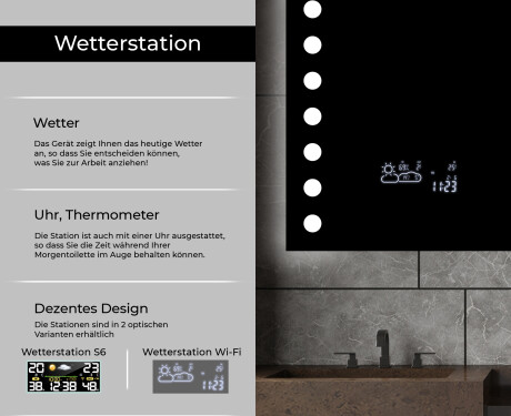 Rechteckiger Badspiegel mit LED Beleuchtung L06 #5