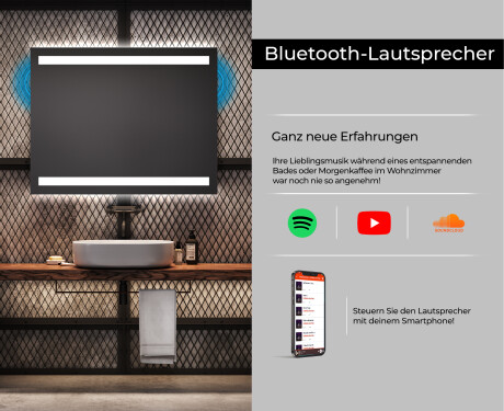 Rechteckiger Badspiegel mit LED Beleuchtung L09 #6