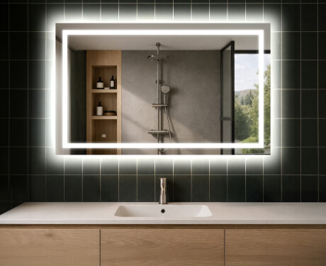 Rechteckiger Badspiegel mit LED Beleuchtung L15