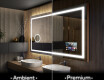 Rechteckiger Badspiegel mit LED Beleuchtung L15 #1