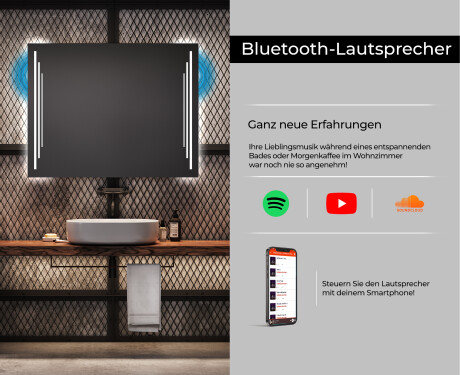 Rechteckiger Badspiegel mit LED Beleuchtung L27 #6