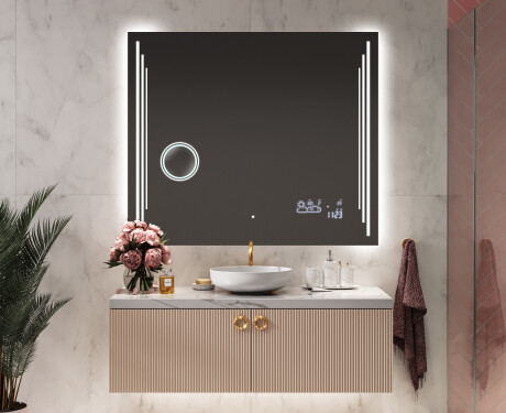Rechteckiger Badspiegel mit LED Beleuchtung L27 #9