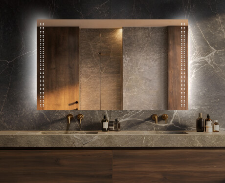 Rechteckiger Badspiegel mit LED Beleuchtung L55